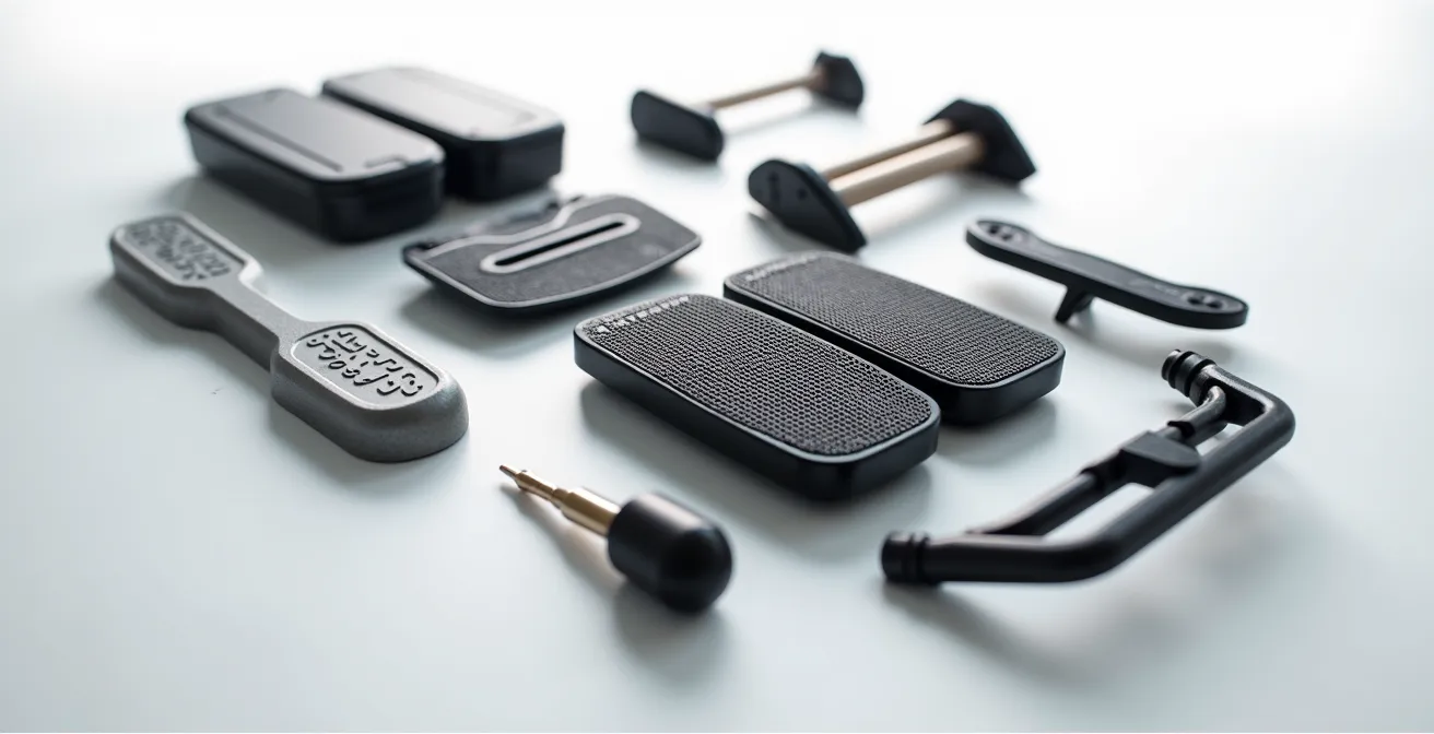 Macro close-up of wheelchair battery and components showing weight distribution